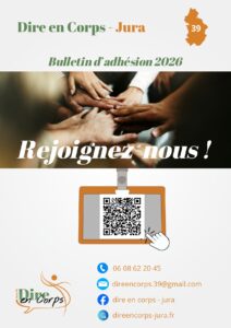 Formulaire adhésion association DireEnCorpsJura